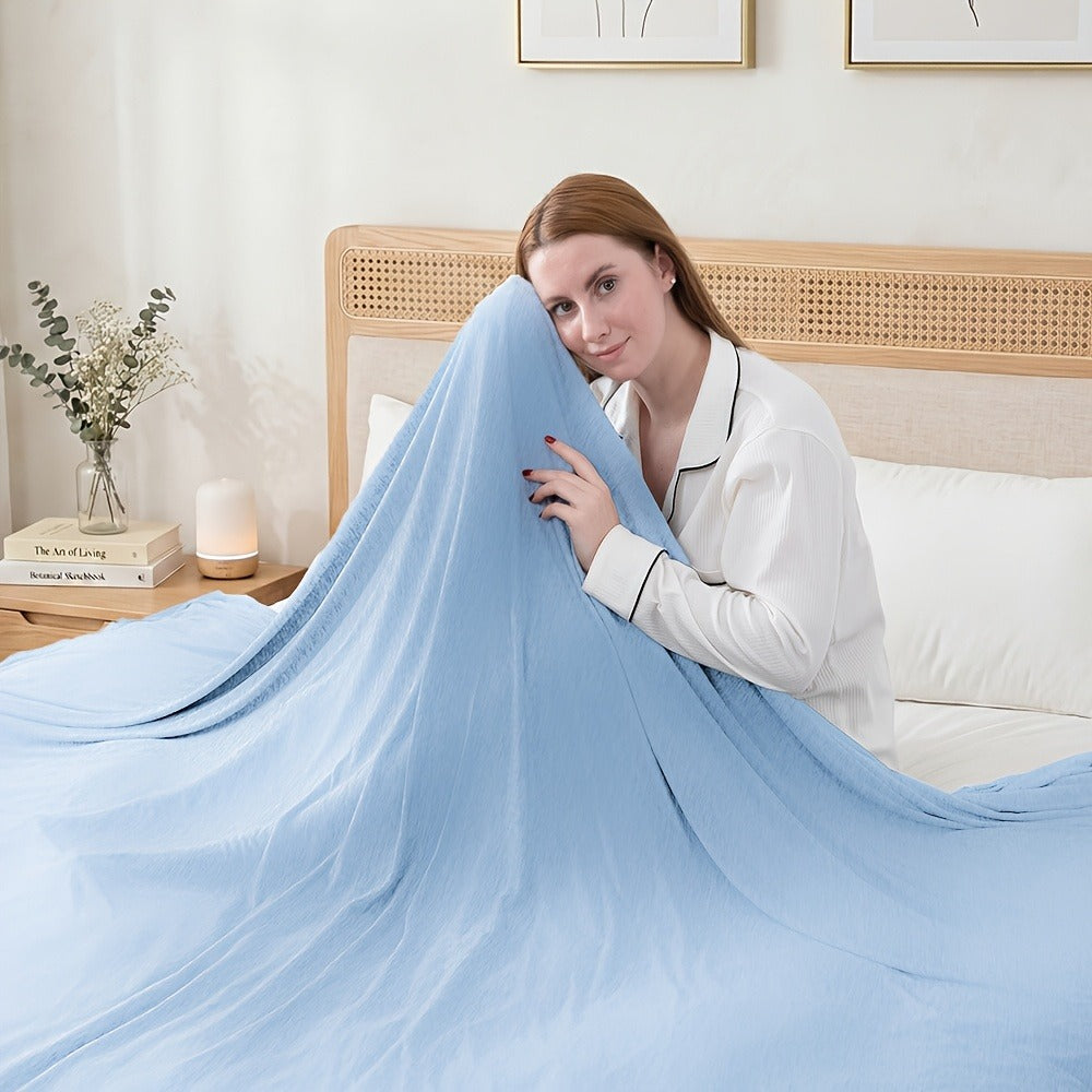 Cooling Blanket for Hot Sleepers - Summer Lightweight Breathable Throw Blanket Double-Sided Soft Cool Blanket for Bed Couch Sofa Night Sweats Hot Flashes Relief Tie-Dye & Solid Colors