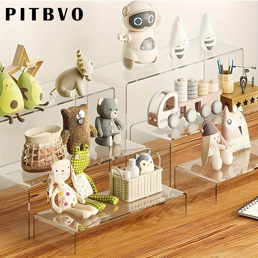 Acrylic Display Risers Clear Transparent Stands for Funko Pop Figures, Cupcakes, Jewelry, Perfume Bottles ¨C Multi-Size Display Shelf Organizer for Home, Store & Craft Show ¨C 10 or 20 Piece Set Large Size