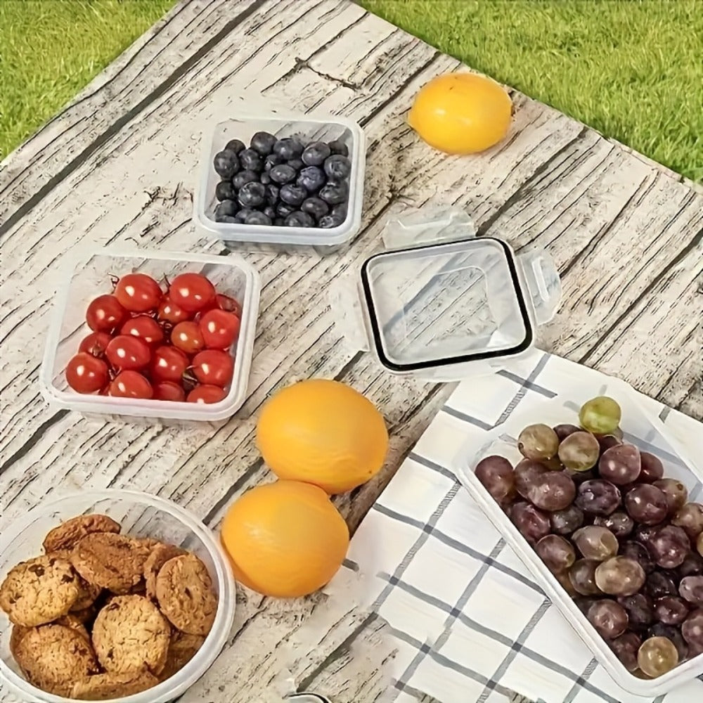 Food Storage Containers with Lids - Airtight Plastic Container Set for Kitchen Pantry Organization, Easy-Lock Leak-Proof Design, BPA-Free Meal Prep Containers with Labels and Markers, Available in 12, 24 or 48 Piece Sets for Pantry, Travel and Outdoor Use