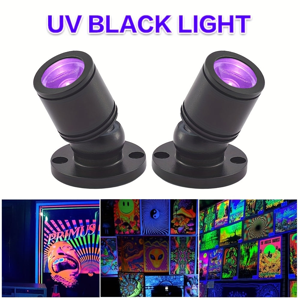 LED UV Blacklight USB Powered Mini Spotlight ¨C Glow Party, Tapestry & UV Reactive Decoration with On/Off Switch