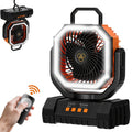 Camping Fan 20000mAh with LED Lantern and Remote Control, 4-Speed 90¡ã Oscillation 1-8H Timer, 59-Hour Battery Life Power Bank Fan with Hook for Tent, Hiking, Outdoor and Indoor Use