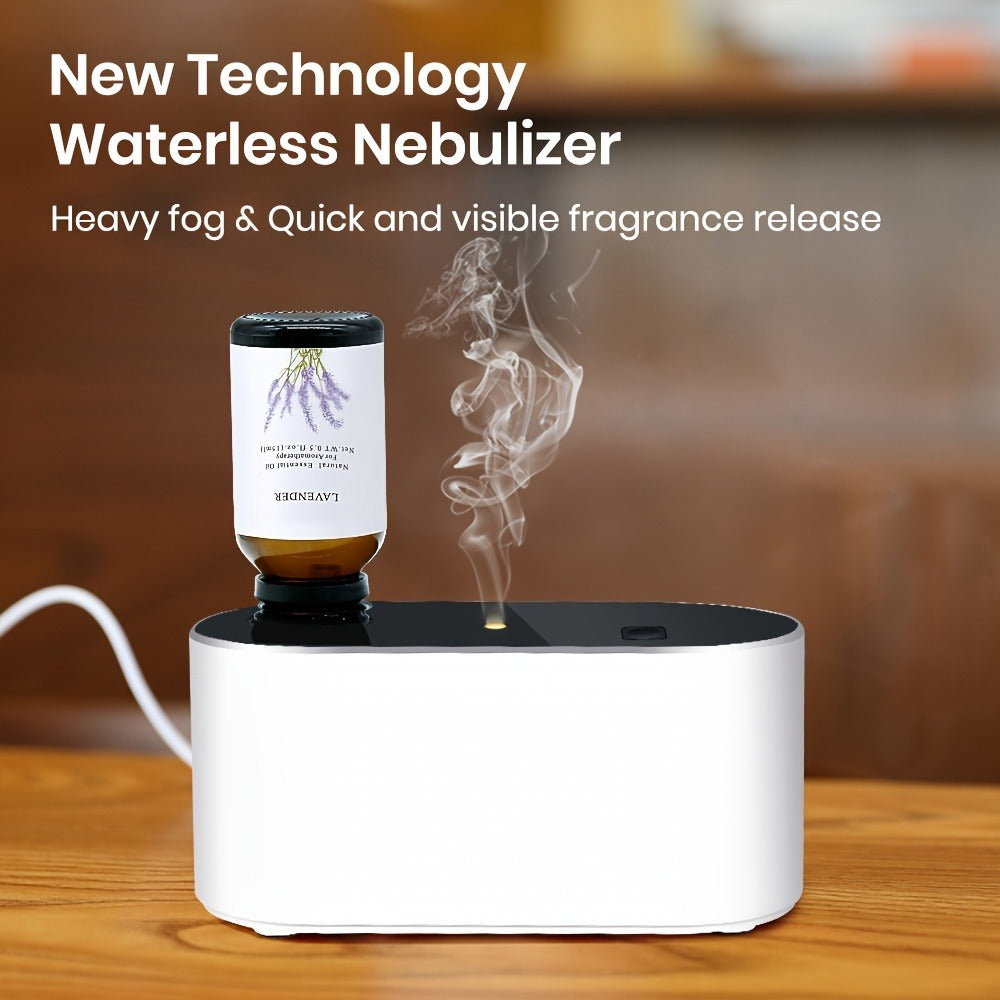 Essential Oil Diffuser Waterless Aroma Diffuser ¨C USB Mini Humidifier, 3 Misting Modes, Color LED Lights, Auto Circulation for Home, Office & Car
