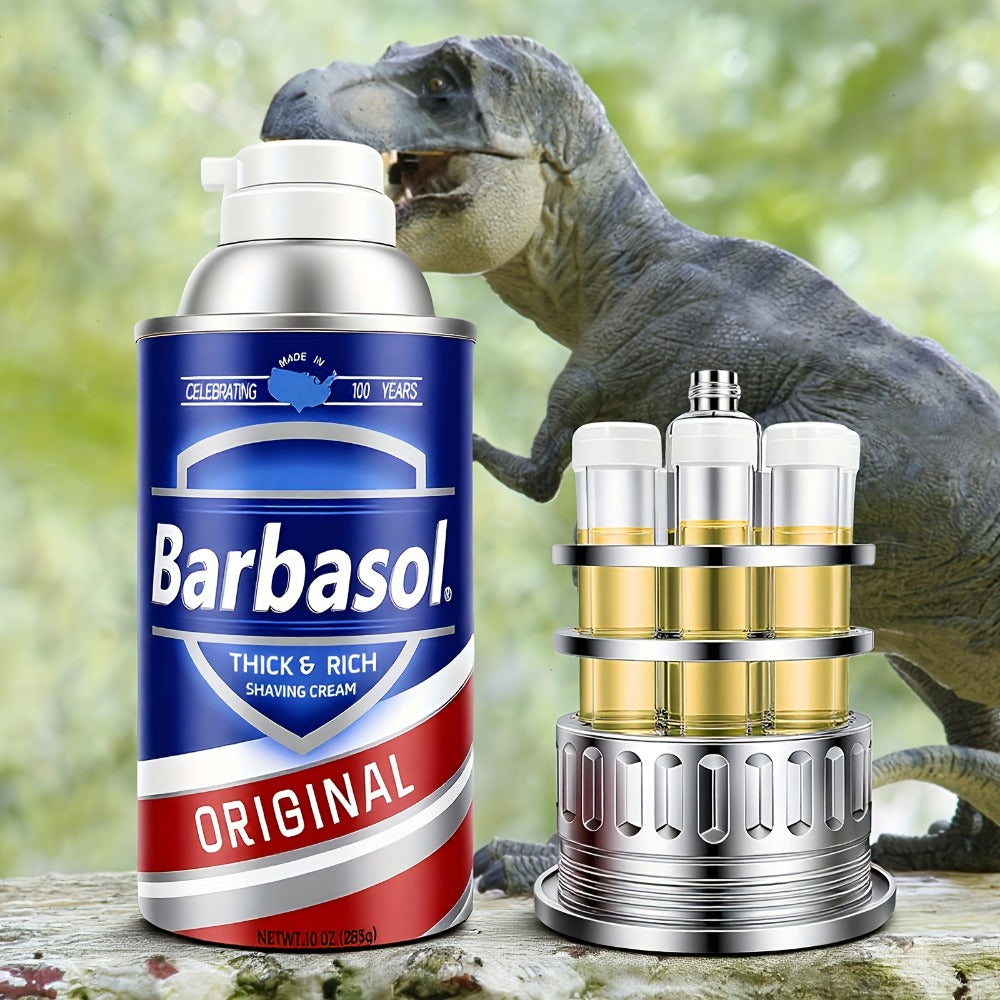 Dinosaur DNA Cryo Canister with Pop-Up Test Tube Rack - 10 DNA Sample Tubes, Movie Prop Replica, Collectible Dinosaur Gift for Fans & Collectors, Themed Party Tabletop Decor, Christmas Halloween Gift