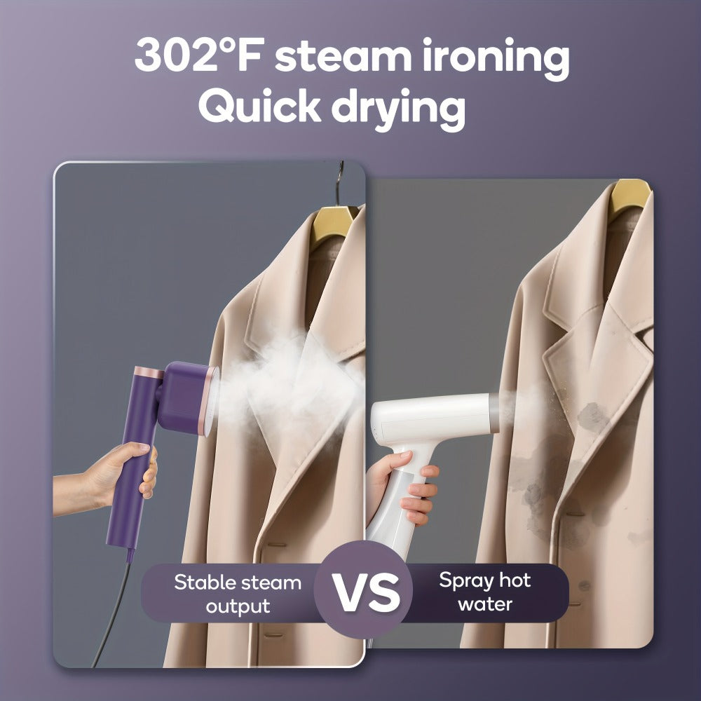 Handheld Garment Steamer 1200W ¨C Portable Clothes Steamer with 15-Second Heat-Up, Dual Steam Settings, Lightweight Travel & Home Steam Iron for Suits, Dress Shirts & Formal Wear