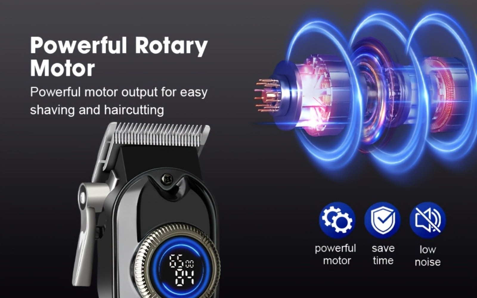 Cordless Hair Clipper Set - LQT Blue Rechargeable Professional Hair Clipper with Foil Trimmer & Precision Blade, 1/2/3pcs Options, Limited Edition Combs, for Home & Salon Use, Holiday Christmas Gift