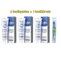 Hydroxyapatite Toothpaste 3-Pack 7.5% Nano Formula Whitening Toothpaste with Toothbrush Teeth Whitening Fresh Breath Enamel Repair Oral Care Set for Home and Travel Gift for Women Men