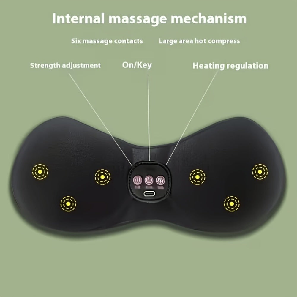 Electric Chest Massager Vibration Rechargeable - Intelligent Constant Temperature Heating Massage Bra for Women, Multi-Functional Wearable Chest Massager for Home Use, Sports Cross-Back Design XXL Size