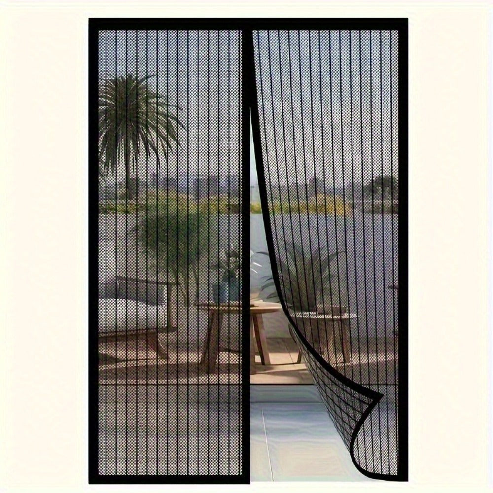 Magnetic Screen Door with Heavy Duty Metal Frame ¨C Self-Closing Mesh Door Curtain, Insect-Proof Bug Screen with Frame Shackle, Easy Install for Indoor & Outdoor Doorways, Pet & Kid Friendly