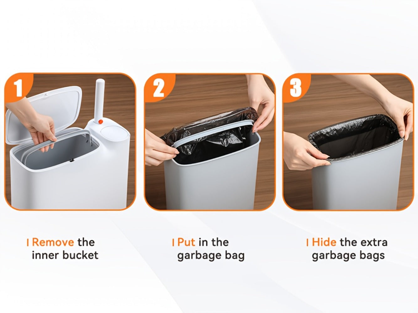Disposable Toilet Brush with Trash Can 3-in-1 Set Replaceable Brush Heads Space-Saving Bathroom Cleaner with Lid Odor-Proof Waste Bin for Bathroom RV Small Toilet