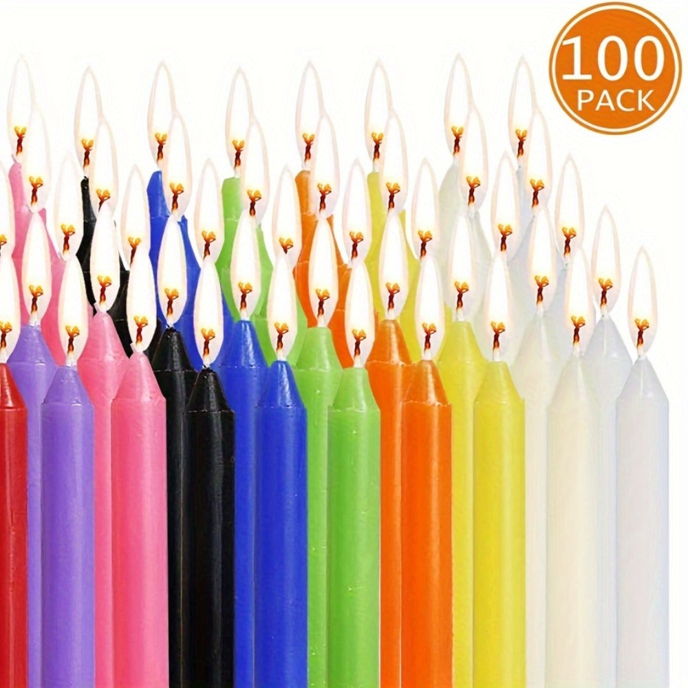 Glitter Soy Wax Devotional Candles Smoke-Free Drip-Free 4-Inch Colored Wax Rods for Weddings Church Home Decor Romantic Ambiance