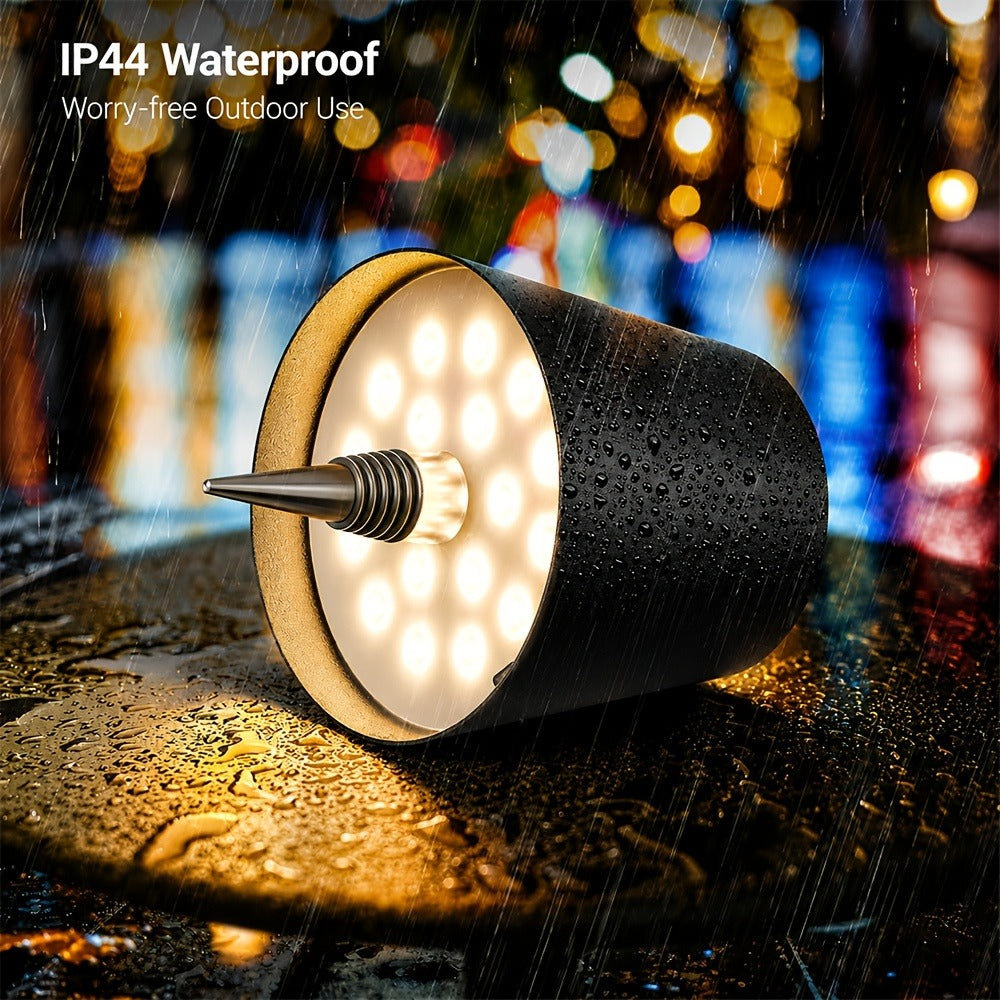 Rechargeable LED Bottle Lamp Table Lamp, 3 Color Temperatures, Touch Control Dimmable Bedside Light for Bedroom Dining Room Bar Desk ¨C Modern Minimalist Design