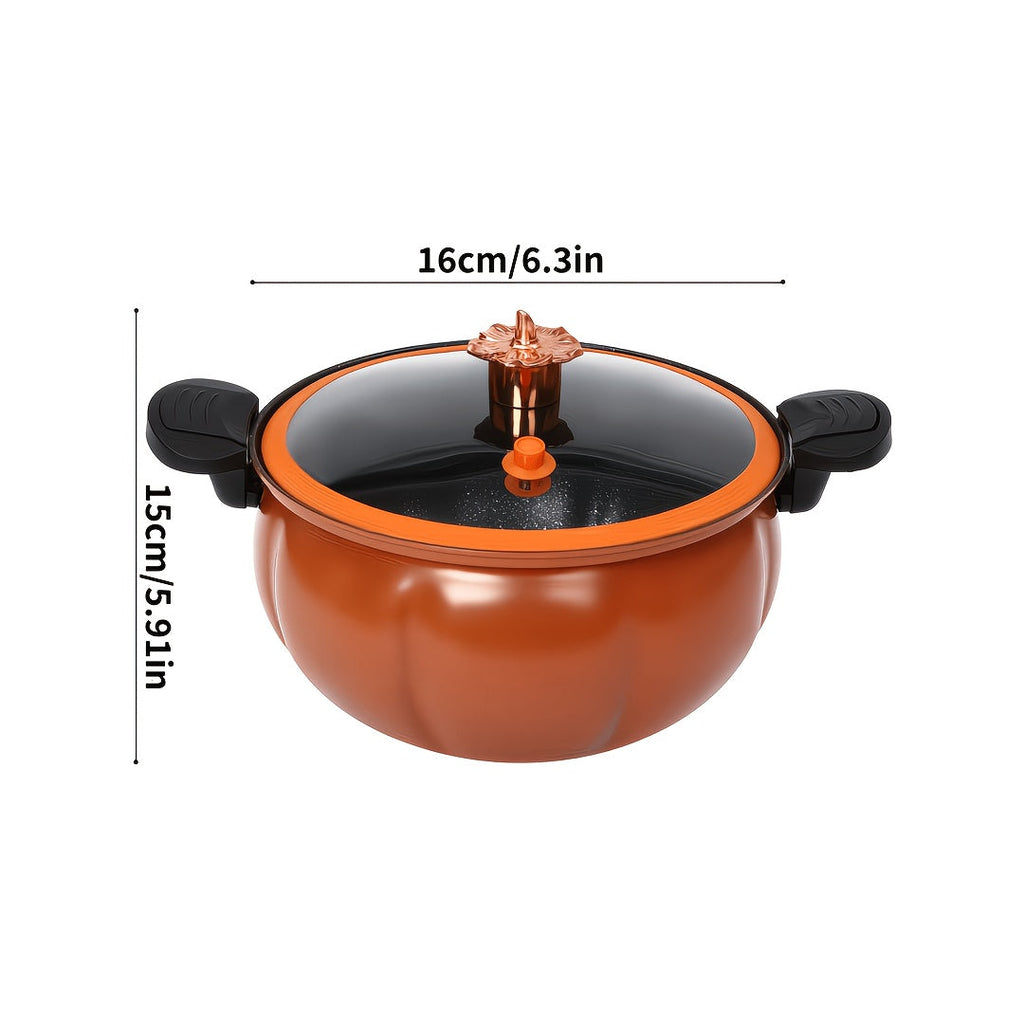 Non-Stick Soup Pot with Twist-Lock Handle | Large Capacity Stew Pot Compatible with Gas Stove Induction Cooker Open Fire | Multi-Function Cooking Pot for Home Restaurant Hotel