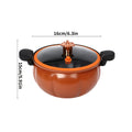 Non-Stick Soup Pot with Twist-Lock Handle | Large Capacity Stew Pot Compatible with Gas Stove Induction Cooker Open Fire | Multi-Function Cooking Pot for Home Restaurant Hotel