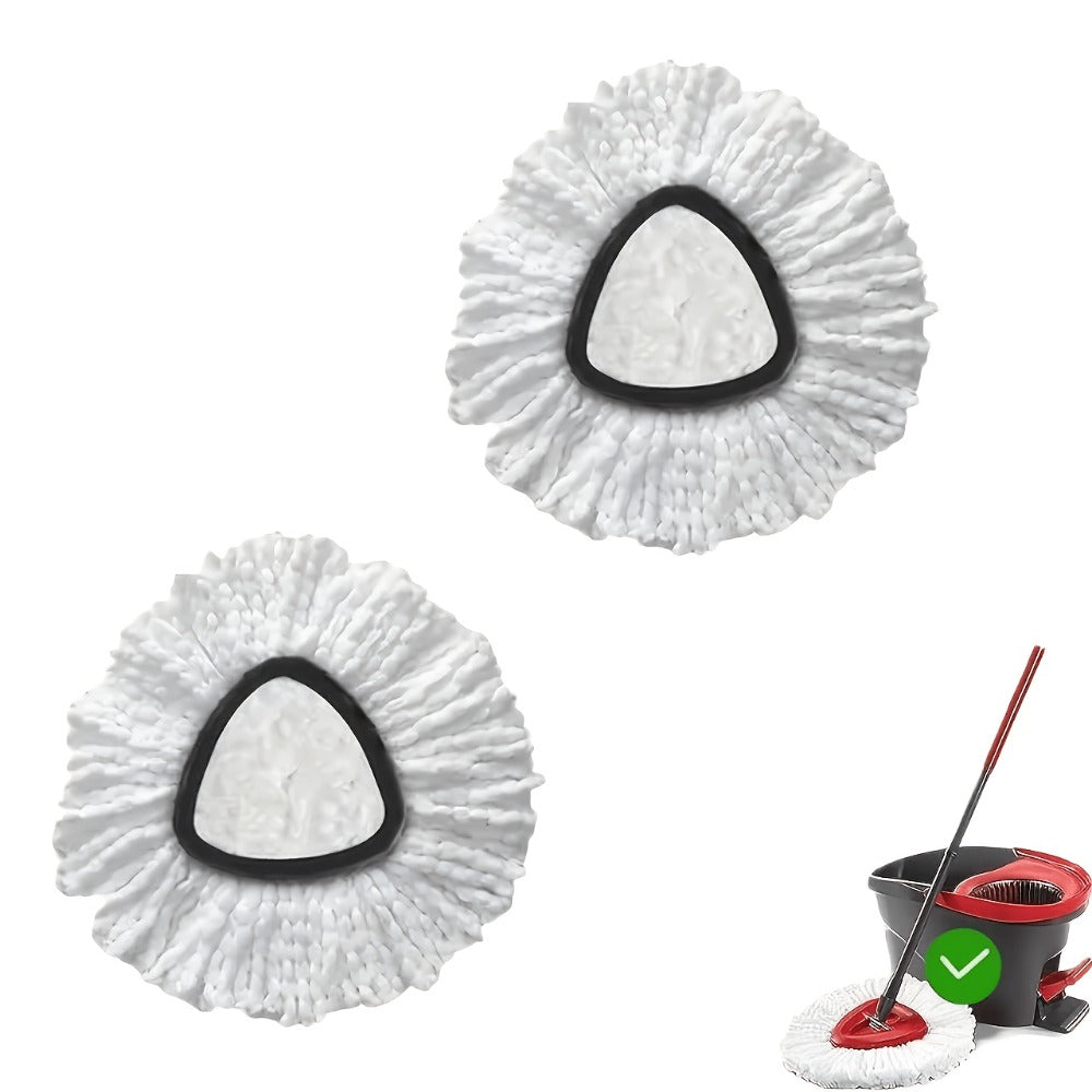 Microfiber Rotary Mop Replacement Heads 360 Degree Triangular Spin Mop Pads Refill Compatible with Rotary Mop Systems Deep Floor Cleaning 2 5 10 20 Pack