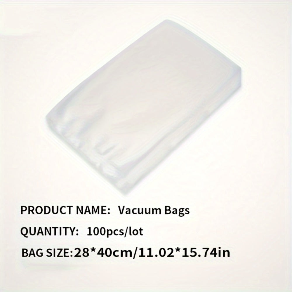 Micro Perforated Food Storage Bags 100 Pack - Breathable Ventilated Produce Bags for Fruits Vegetables Meat and Seafood, Refrigerator Fresh Keeping Bags for Longer Freshness, Available in 7 Sizes