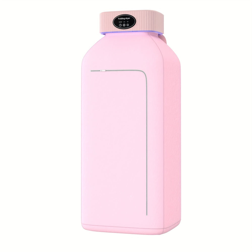 Portable Clothes Dryer with LED UV Light Foldable Compact Quiet Fast Drying Machine with Timer Easy Setup for Apartments Travel RV Small Spaces Pink Khaki Purple