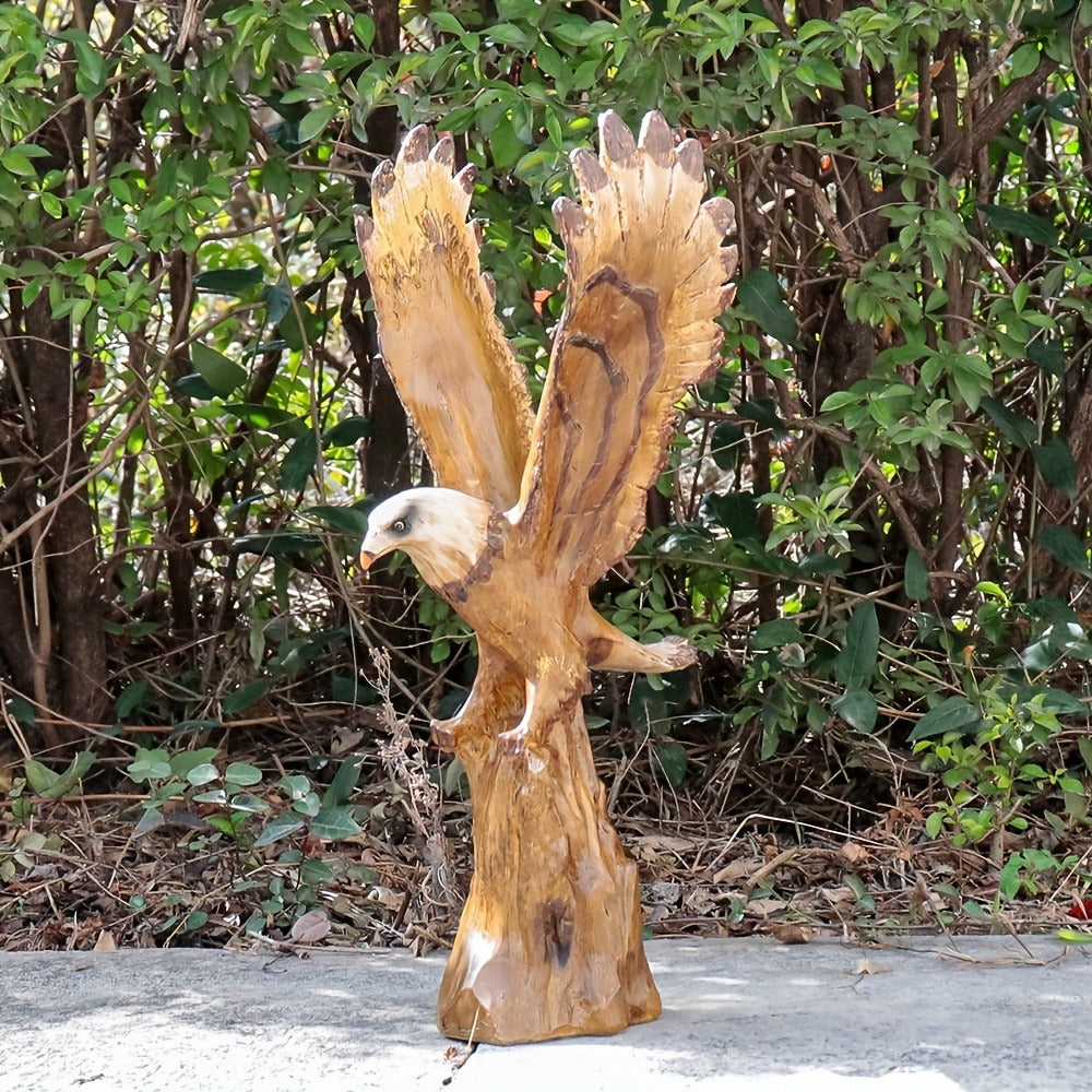 Eagle Statue 15.5-Inch Lifelike Resin Sculpture, Majestic Bald Eagle Figurine for Outdoor Garden, Patio, Yard & Indoor Home Decor ¡ª Classic Wildlife Art Accent, Housewarming & Holiday Gift