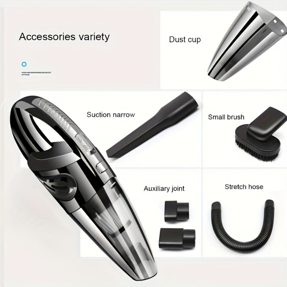Handheld Vacuum Cleaner Cordless Portable USB Rechargeable Strong Suction Aluminum Fan Blade Mini Vacuum for Car Interior Home Office Desk Crevice Sofa Pet Hair Dust Crumbs