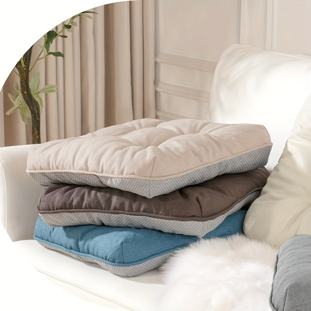 Memory Foam Chair Cushions Set of 4 ¨C Kitchen Chair Pads with Non-Slip Backing & Ties, 500GSM Thick Seat Cushions for Dining Chairs Indoor