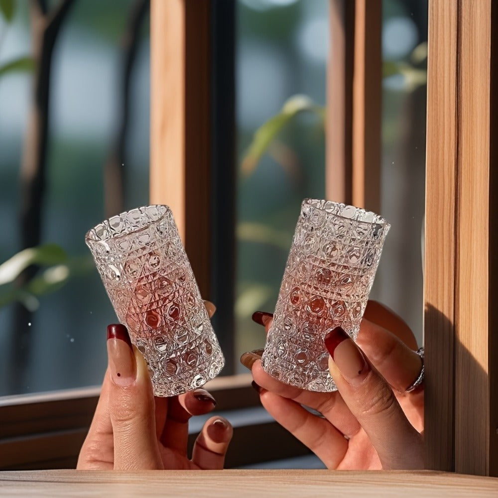 Shot Glass Set Diamond Engraved ¨C Whiskey Vodka Tequila Glasses for Parties Weddings Home Bar Entertaining Reusable Barware Gift
