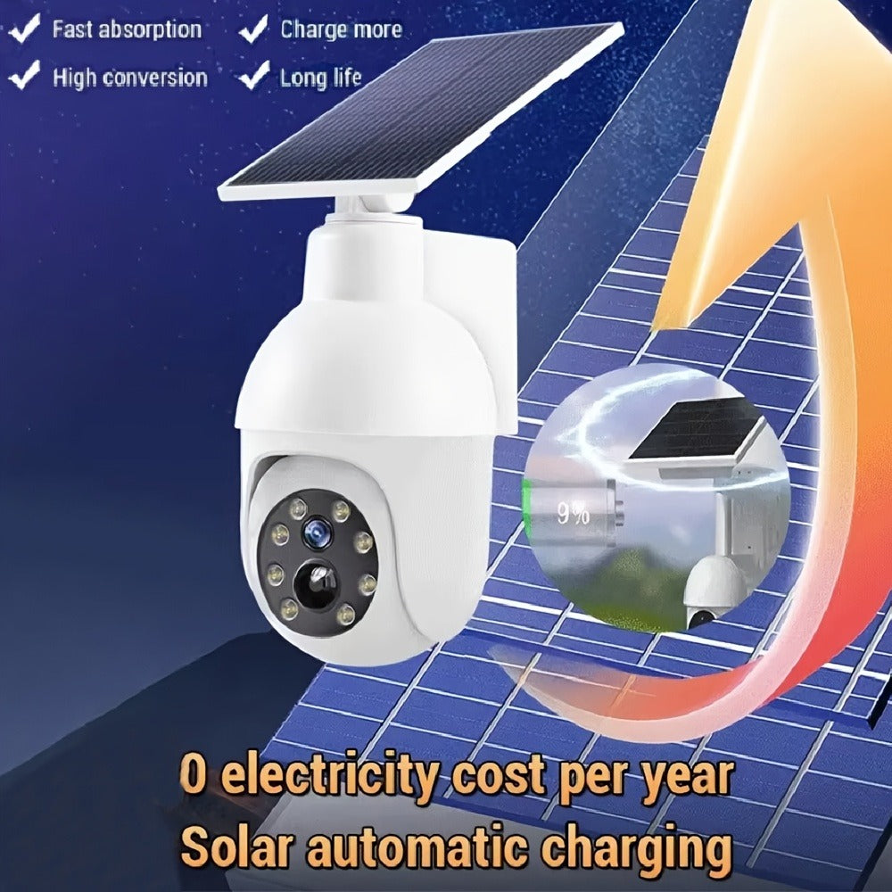 Solar Security Light with Fake Camera Design ¨C Motion Sensor Outdoor LED Warning Light, Solar Powered, Weatherproof, Dummy Camera Style Deterrent for Home, Yard, Garage & Driveway