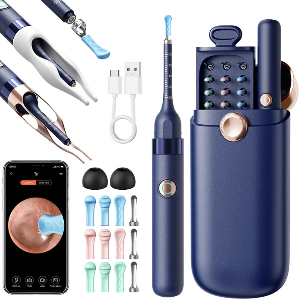 Earwax Removal Tool Set with Light & Camera ¨C Rechargeable Ear Cleaning Kit for iOS & Android, Ear Wax Remover with Otoscope