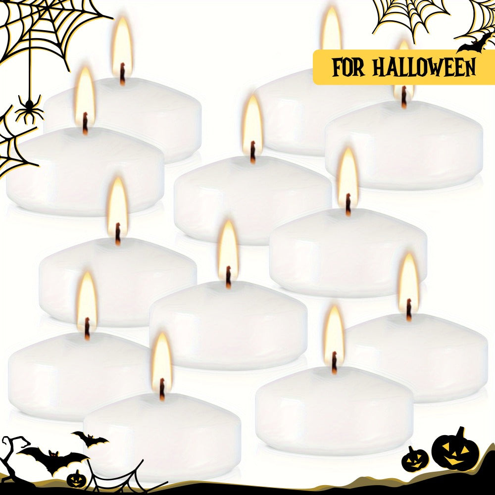 Floating Candles 2 Inch ¨C 50 Pack White Paraffin Wax Candles for Wedding, Birthday, Valentine's Day, Halloween & Christmas Table Centerpiece Decor