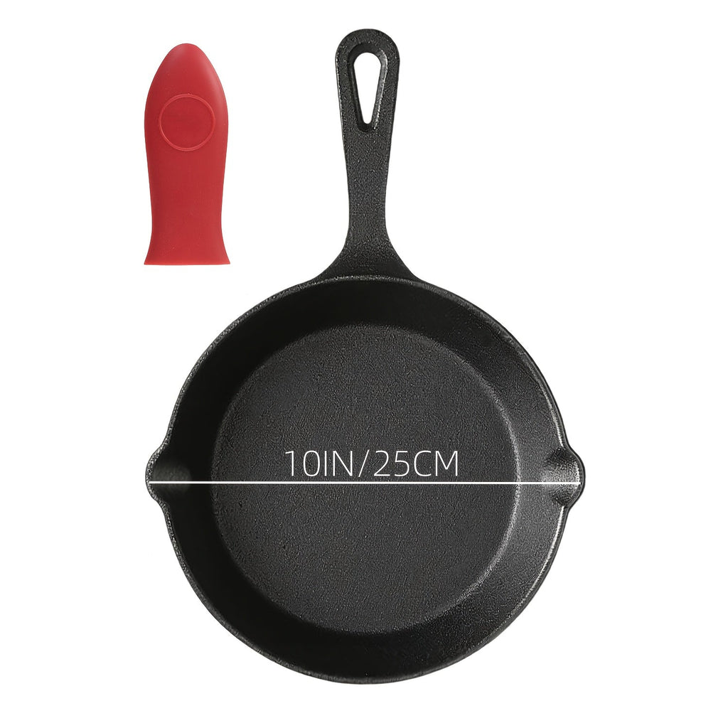 Cast Iron Cookware Set for Kitchen Camping BBQ - Non-Stick Skillet Dutch Pot Frying Pan Baking Tray Griddle Options, Oven Safe Stovetop Campfire Cookware for Home RV Holiday Cooking Multiple Set Choices