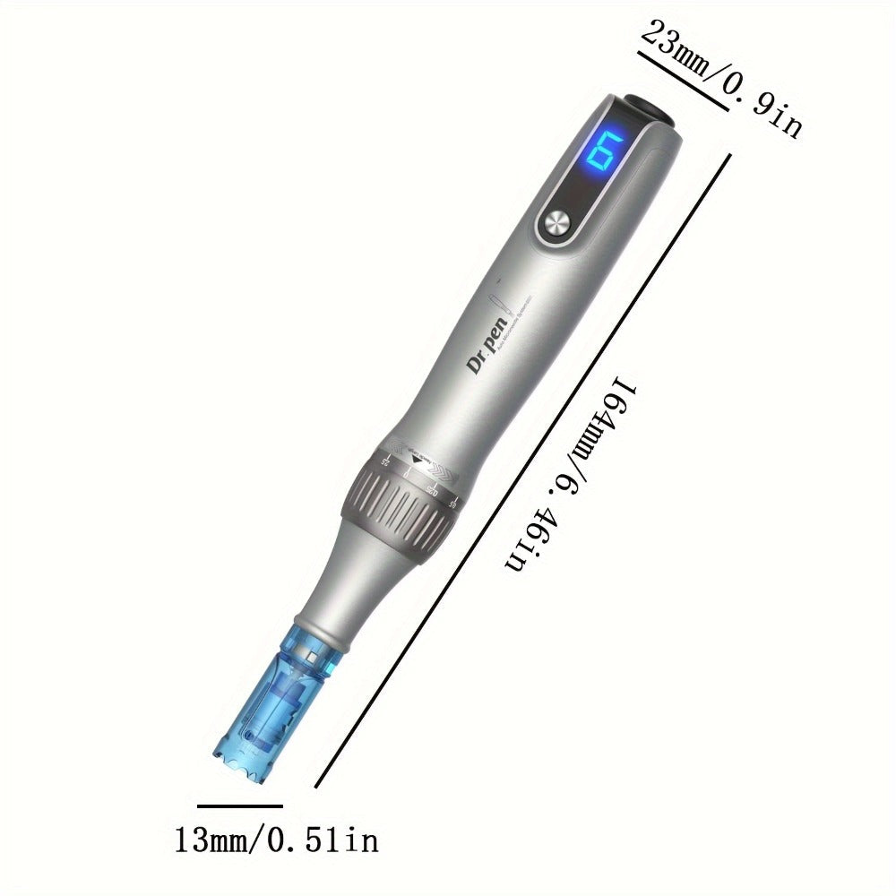 Dr.Pen M8S Microneedling Pen Professional Skin Care Kit - Electric Derma Pen with 20pcs 0.25mm Round Nano Cartridges, Collagen Induction Therapy Beauty Tool for Face & Body