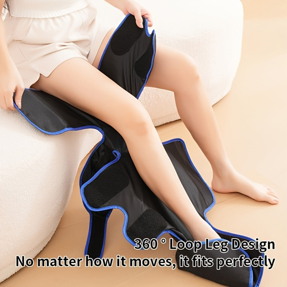 Leg Massager with Heat ¨C Full Leg Air Compression Massager, 4 Modes Wireless Charging, Large Display, Breathable Wrap for Thighs, Shins, Knees, Ankles & Feet, Relief for Swelling, Circulation & Fatigue