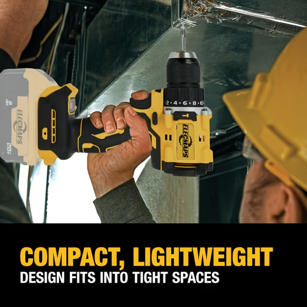 Cordless Power Tool Combo Kit for Dewalt 20V Battery - Impact Wrench 1500Nm, Brushless Drill & Screwdriver Set for Home Repair & Construction