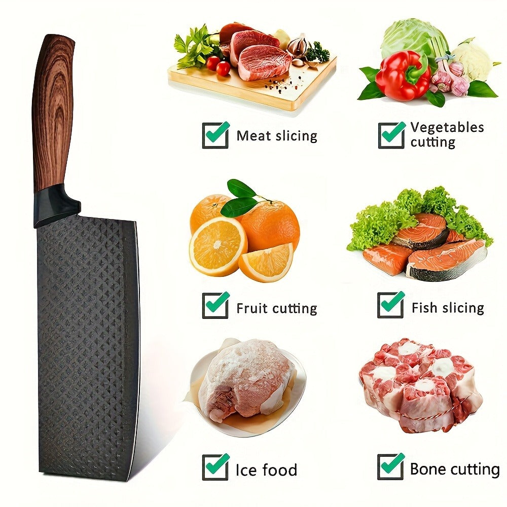 Kitchen Knife Set 6 & 7-Piece High-Carbon Stainless Steel with Ergonomic Wooden Handles ¨C Ultra-Sharp Chef's Knife, Peeler & Scissors