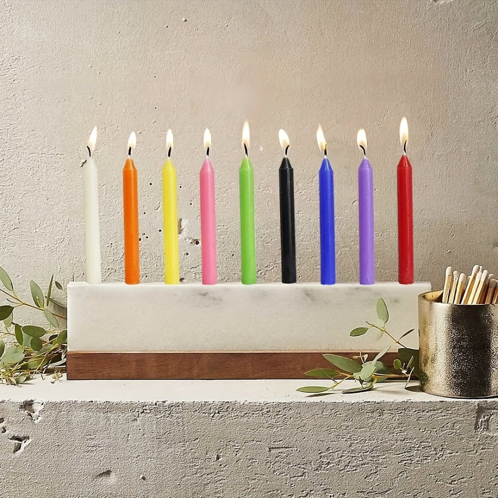 Glitter Soy Wax Devotional Candles Smoke-Free Drip-Free 4-Inch Colored Wax Rods for Weddings Church Home Decor Romantic Ambiance