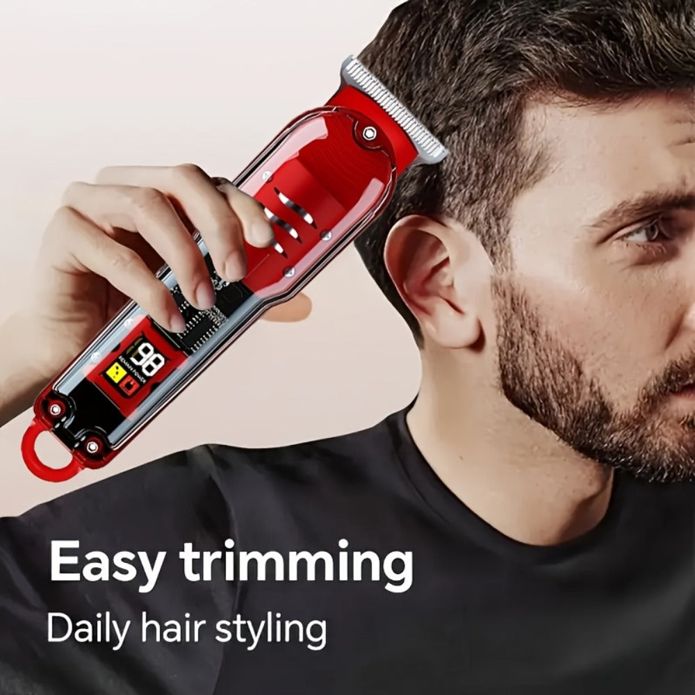 Hair Clipper Kit for Men Cordless USB Rechargeable LCD Screen Beard Trimmer Hair Cutting Set Professional Home Salon Grooming Kit Father's Day Gift
