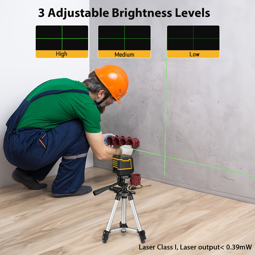 Green Laser Level Self-Leveling with Tripod ¨C Horizontal & Vertical Cross Line Laser for Construction, Tiling, Home Renovation & Interior Decoration