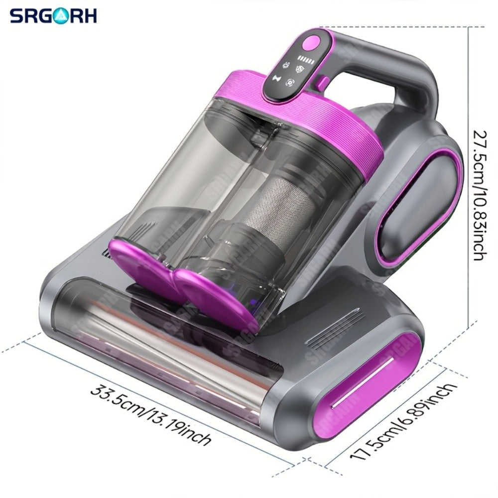 Cordless Mattress Vacuum Cleaner 16Kpa UV Light & 80000 RPM Sonic Technology, 3-Min Fast Charge Handheld Bed Vacuum for Mattress Sofa Carpet Dust Mites