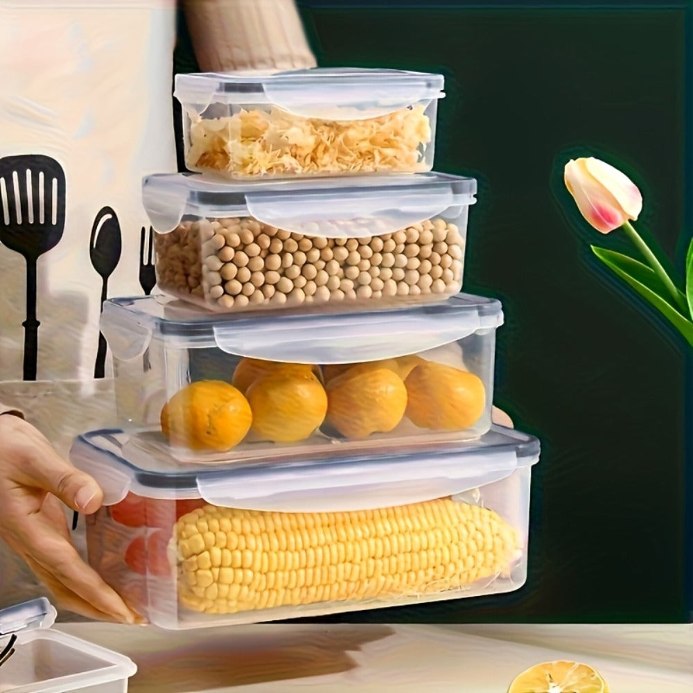 Stackable Food Storage Containers with Lids - Microwave and Freezer Safe Leak Proof Plastic Boxes for Fruits Vegetables and Leftovers, Heavy Duty Reusable Meal Prep Containers for Kitchen Pantry Organization, Available in 24, 48 and 50 Piece Sets