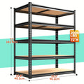 Heavy Duty Metal Garage Shelving Unit 72¡±H - Adjustable Steel Storage Shelf Rack for Garage, Basement & Warehouse