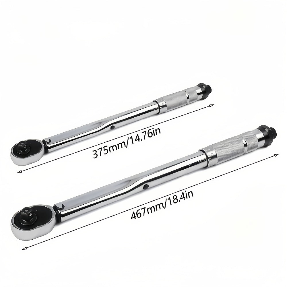 Torque Wrench Adjustable Drive 3/8¡± & 1/2¡± - Preset Click Torque Wrench for Automotive, Bike & Bicycle Maintenance, Ratchet Wrench with Dual Scale, Accurate & Durable, Gift for Husband & Car Enthusiasts