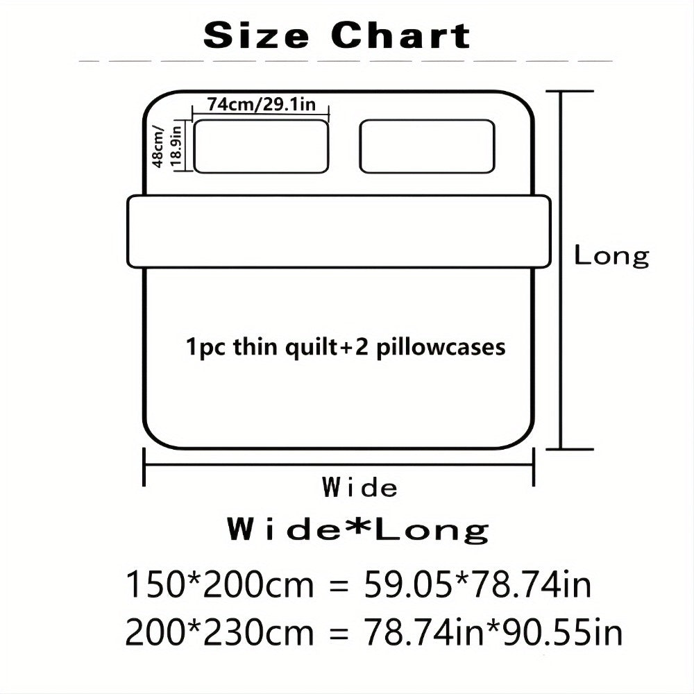 Quilt Set 3 Piece Summer Cooling ¨C Floral Printed Thin Comforter with 2 Pillowcases, Soft Skin-Friendly Bedding for Twin Full Queen King, All Season Lightweight Blanket for Bedroom Hotel Guest Room