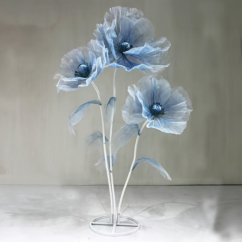 Artificial Silk Peony Flowers Giant Set of 3 Large Fake Flowers with Base & Branches for Wedding, Birthday Party, Home Decor & Window Display ¨C 8 Colors
