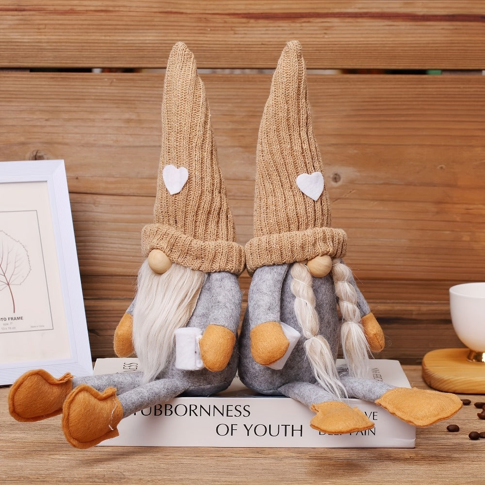 Gnome Home Decor 2pcs Set ¨C Collectible Holiday Gnomes Figurines for Living Room, Bedroom, Office, Birthday & Party Decorations, Gifts for Men & Women