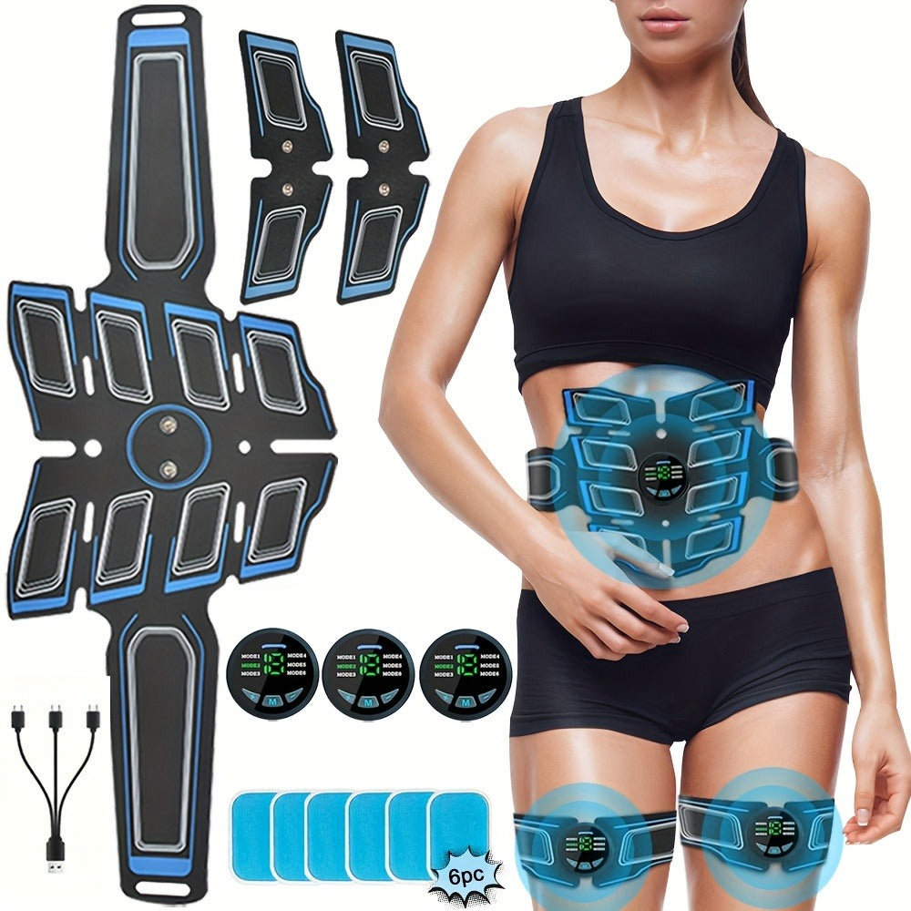 EMS Ab Muscle Training Band ¨C Whole Body Electric Muscle Stimulator Belt for Abdominal Toning, Passive Workout During Reading, Watching TV & Housework