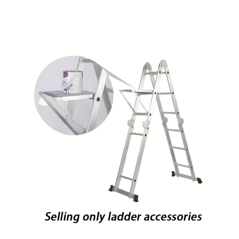 Ladder Platform Scaffold Board 400 lb Heavy Duty Non-Slip Work Tray Retractable Workstation Tool Tray Attachment for Extension Ladders Easy Install Silver