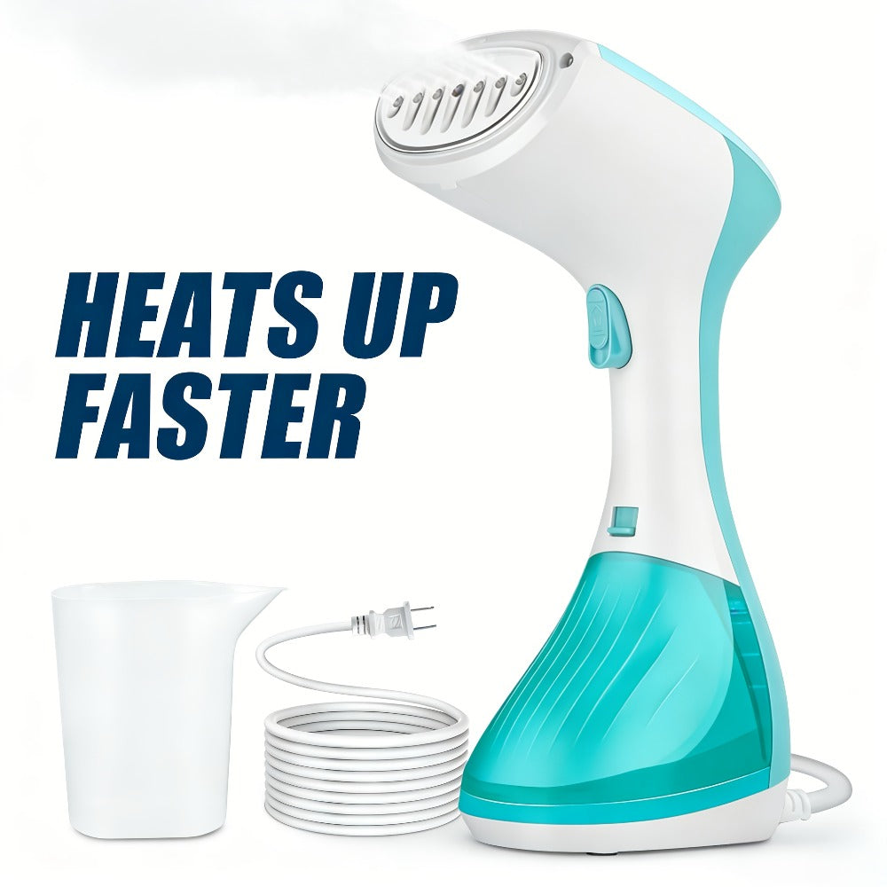 Handheld Garment Steamer 1800W ¨C Fast Heat-Up Clothes Steamer with 3 Steam Settings, 10oz Water Tank & 9.8ft Cord ¨C Portable Travel Wrinkle Remover Safe for All Fabrics (Blue & Green)