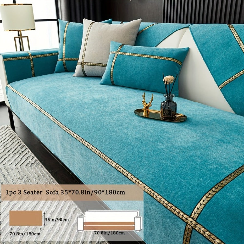 Chenille Sofa Cover Pet-Friendly Slipcover All Season Furniture Protector for Living Room Bedroom Office Couch Cover Multiple Sizes Colors
