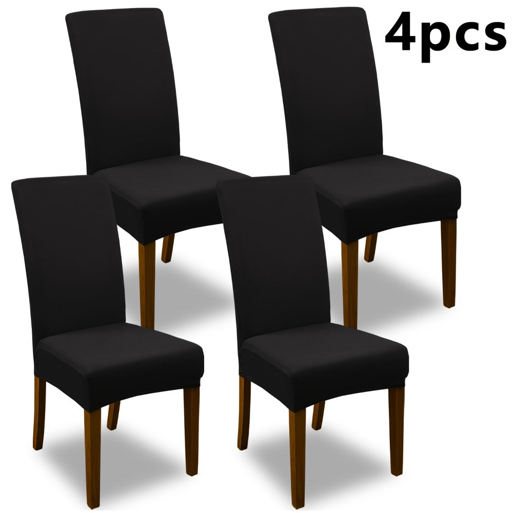 Stretch Dining Chair Covers Set | Elastic Jacquard Slipcovers for Dining Room Kitchen Wedding Office, 4pcs or 6pcs, 9 Colors, Washable Furniture Protector