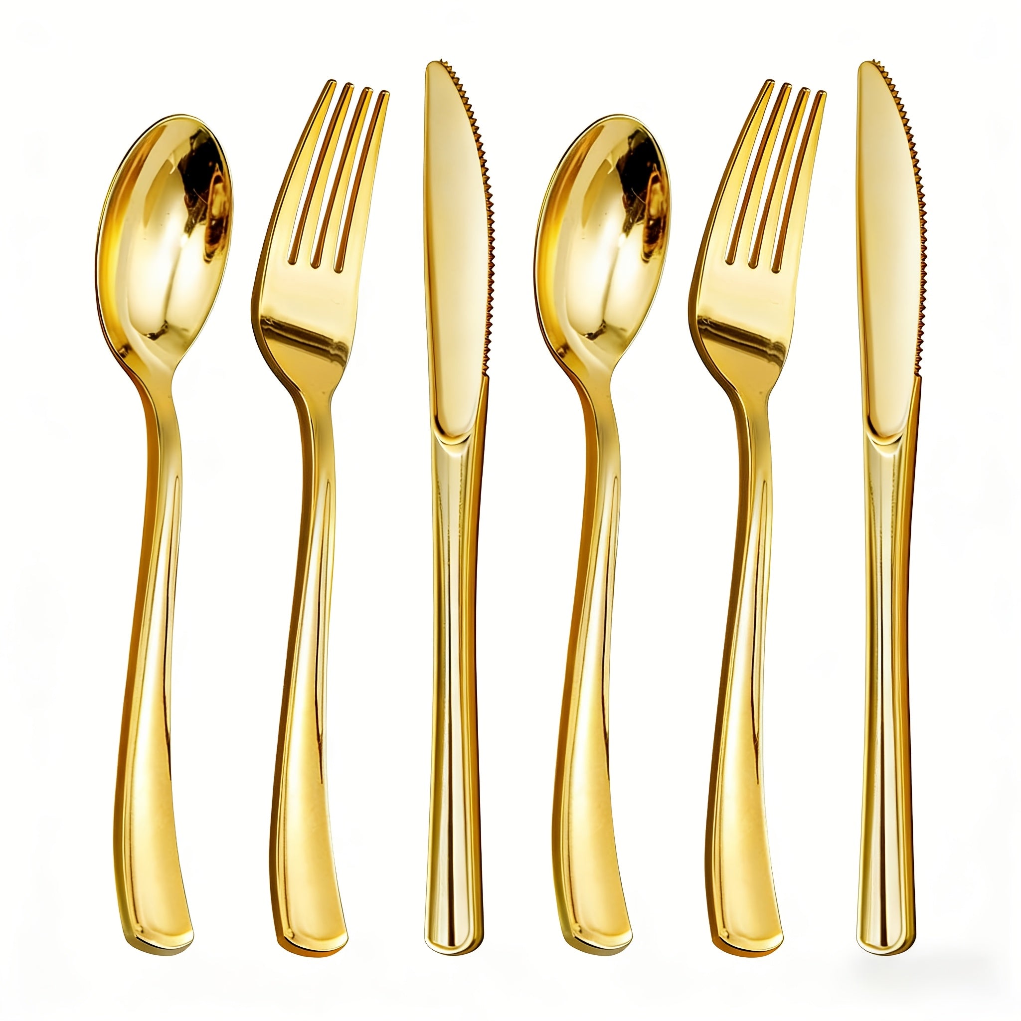 Disposable Plastic Cutlery Set 60pcs Gold & Silver | Party Silverware with 20 Forks 20 Spoons 20 Knives BPA-Free Food Grade for Wedding Birthday Holiday Dinner Elegant Metallic Finish