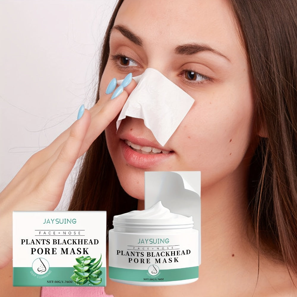 Blackhead Peel-Off Nose Mask 50g with Hyaluronic Acid, Salicylic Acid & Aloe Essence ¨C Deep Pore Cleansing Strips for Smooth Skin, Daily Use