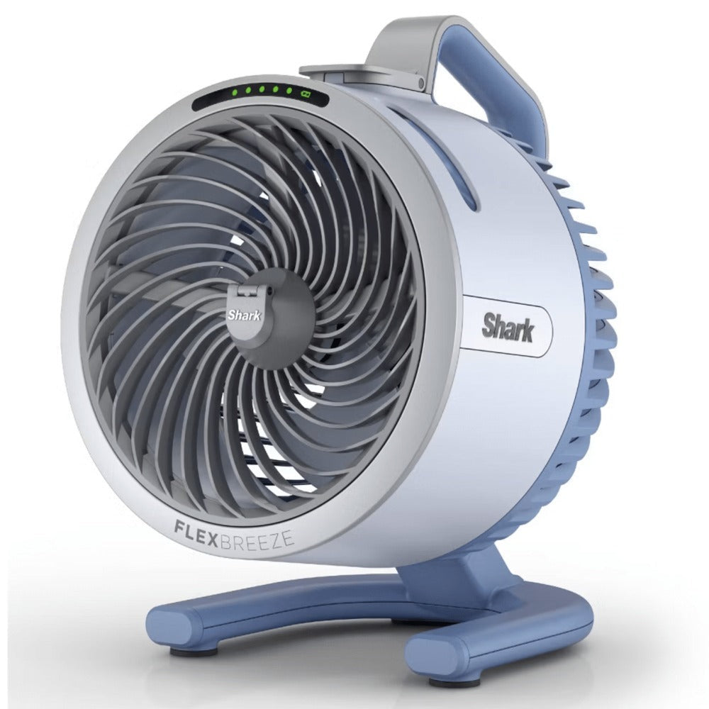 Shark FlexBreeze HydroGo Pro Portable Misting Fan - Indoor Outdoor Evaporative Mist, 5 Speeds + BreezeBoost, Corded & Cordless, 29Hr Battery, 70ft Coverage, Oscillating, Sky Color - Refurbished